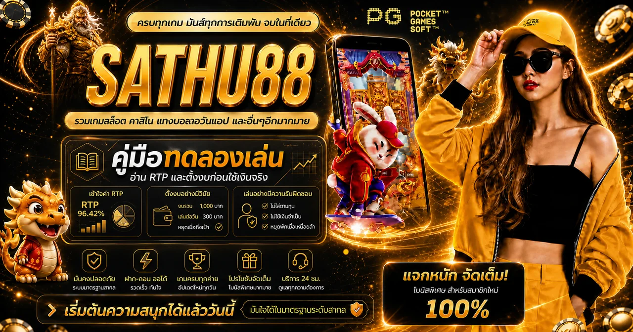 SATHU88 ทดลองเล่น อ่าน RTP และตั้งงบก่อนเล่นสล็อต